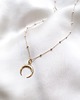 złote naszyjniki Naszyjnik - półksiężyc