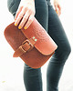 torby na ramię Torebka skórzana ręcznie robiona góralska Sol brązowa camelowa