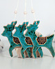 ozdoby choinkowe Turkusowy renifer - ceramiczny ozdoba choinkowa
