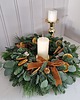 wianki bożonarodzeniowe NATURALNY STROIK Bożonarodzeniowy ze świecą