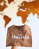 bluzy dla dziewczynki Bluza dziecięca MINI TRAVELER - kawowa