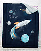 kocyki, kołderki, pościel dla dzieci Kocyk Panelowy 75x100 Blast Off Granat
