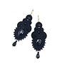 kolczyki soutache Kia kolczyki sutasz z onyksami czarne wiszące wieczorowe eleganckie