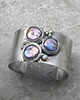 bransoletki wire wrapping Fioletowe perły    - BRANSOLETA MANKIET - CUFF