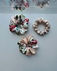 gumki do włosów Różany ogród - zestaw jedwabnych scrunchie