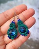 kolczyki soutache Sofi 2 - kolczyki z kryształami