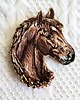 broszki Ręcznie wyszywana broszka Koń