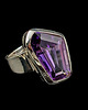 pierścionki srebrne Pierścionek asymetryczny z ametystem
