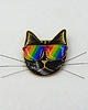 breloki Przypinka tęczowa pride z kotem pin 001