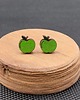 kolczyki drewniane Kolczyki drewniane JABŁKA