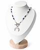 korale LUNULA naszyjnik z kamieni - opal, lapis lazuli i perła