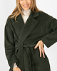 płaszcze damskie Płaszcz wełniany WOOL&DARK GREEN
