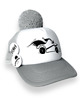 czapki dziecięce Szara czapka z daszkiem Pom Pom Cap Auto