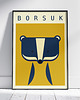 plakaty Borsuk - plakat dla dzieci, zwierzęta, dekoracja do pokoju dziecka