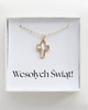 złote naszyjniki Naszyjnik Krzyżyk z Perłą, Świąteczny Prezent dla Niej