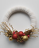 wianki bożonarodzeniowe Wianek bożonarodzeniowy czerwono złoty