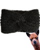 opaski do włosów Wełniana opaska handmade z alpaki i merino, miękka, ciepła, grafitowa