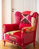 fotele Fotel Uszak Patchwork Magenta