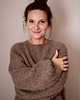 swetry damskie  Sweter brązowy, luźny sweter, sweter na drutach, sweter z alpaki
