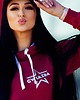 bluza z kapturem damska Bordowa bluza damska Gwiazda
