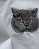 t-shirt damskie Damska koszulka z kotem brytyjskim 