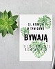 grafiki i ilustracje plakat z napisami CI KTÓRZY W TYM DOMU BYWAJĄ