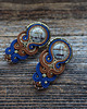 kolczyki soutache Kolczyki sutasz z jaspisem obrazkowym
