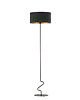 lampy podłogowe Czarna lampa stojąca do salonu LED JERSEY VELUR