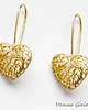 kolczyki pozłacane Kolczyki srebrne - Heart gold