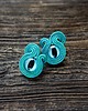 kolczyki soutache Turkusowe oko - kolczyki soutache