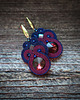 kolczyki soutache Bordowo granatowe kolczyki soutache