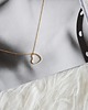 złote naszyjniki Gold Plated Open Heart Necklace #2