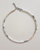 chokery Naszyjnik choker NEO  kamień księżycowy, kamień rzeczny, howlit