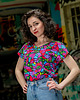 t-shirt damskie Flower power - miękka i wygodna koszulka nietoperek