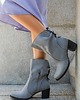 botki damskie SKÓRZANE BOTKI ZAPATO 497 GRAFIT