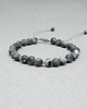 bransoletki na sznurku Szare kamienie 6 mm Bransoletka z larvikitem
