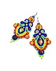 kolczyki soutache Tilla kolczyki sutasz w kolorach tęczy wiosenne z kryształkami