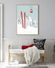 plakaty PLAKAT GÓRY narty SKI zimowy grafika