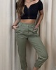 spodnie materiałowe damskie Bawełniane spodnie Khaki