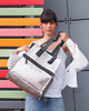 torby na ramię Torba skórzana typu shopper; srebrna