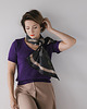 t-shirt damskie Dzianinowy t- shirt, indygo