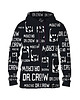 bluzy męskie Męska Bluza Expres Zamek DR.CROW Logo Czarna