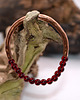 bransoletki - inne Bransoletka miedziana handmade z koralikami: kwarc czerwony