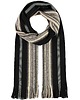 tuby i kominy Ciepły męski szalik czarny w szare paski