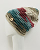 czapki damskie Czapka beanie smerf kolorowa szydełkowa