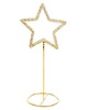 dekoracje świąteczne Dekoracja -  2 szt. stojąca GWIAZDA 22x10x7,5 cm na złotej podstawce