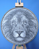 obrazy Lew Lion Znak Zodiaku  - Fotorealistyczny  unikalny Obraz z Nici String Art 60cm