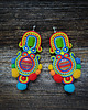 kolczyki soutache Dogo Fogo- duże i etniczne kolczyki  z pomponami