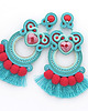 kolczyki soutache Kolorowe boho kolczyki 5