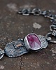 bransoletki wire wrapping Rubin, złoto